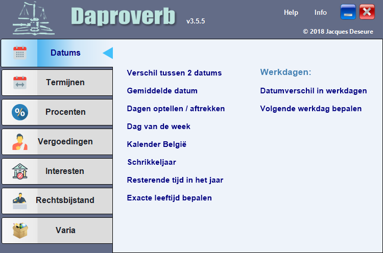Datums - overzicht