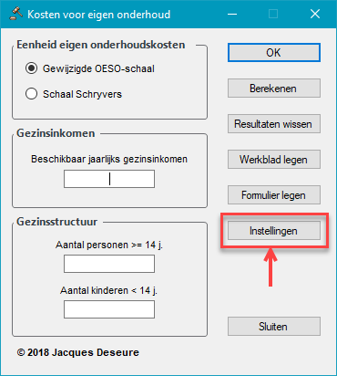 Eigen onderhoudskosten - Naar de Instellingen