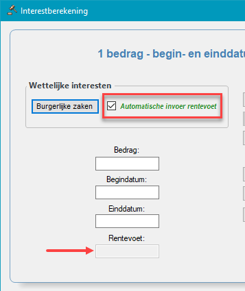 Selectievakje Automatische invoer rentevoet. Selectievakje Automatische invoer rentevoet.