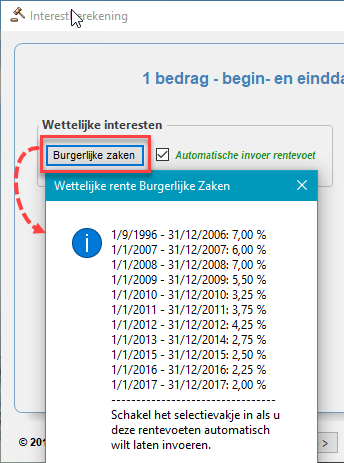 Overzicht wettelijke rente in burgerlijke zaken. Overzicht wettelijke rente in burgerlijke zaken.
