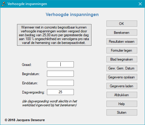 Tijdelijke ongeschiktheid - Verhoogde inspanningen
